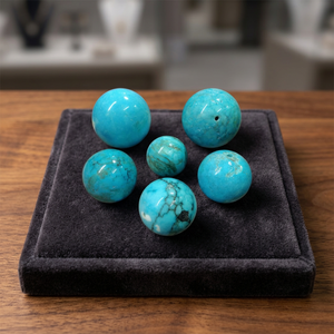 Cuentas de Turquesa Dorada Facetadas de Gran Tamaño Hechas a Medida para Tiendas de Abalorios y Diseñadores de Joyas - Product Image 2