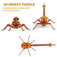 DIY 3D Holz-Giraffen-Trauermotten-Paar-Puzzle Lasergeschnittenes Insektenmodell-Set STEM Biologie-Lernspielzeug für Kinder