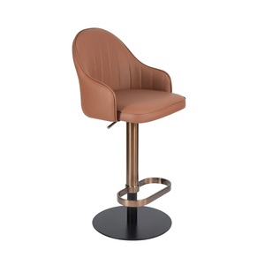 Tabouret de bar pivotant de luxe en gros, chaise de bar réglable en hauteur en <span class=keywords><strong>cuir</strong></span> PU pour café, hôtel, comptoir de bar - Product Image 4