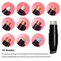 Échantillon gratuit waterproof paillettes maquillage ombre à paupières crayon vente en gros haute qualité étiquette privée bâton d'ombre à paupières