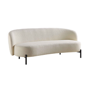 Canapé en peluche minimaliste scandinave - Canapé en tissu doux de style design pour salon compact (une place/deux places/trois places)