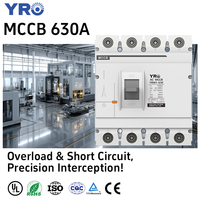 Disjoncteur YRO MCCB 630A 4P, fabricant de disjoncteurs, norme CE IEC 60947, type de disjoncteur AC pour panneau électrique de bâtiment commercial