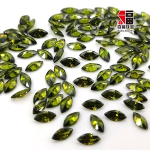 <span class=keywords><strong>Pierres</strong></span> de zircone cubique en vrac de type marquise Baifu Olive pour la fabrication de bijoux - Product Image 2