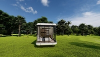 Appartement de luxe V3+ pour hôtel, chambre King Size, structure en acier, étanche, sans terrasse, surface complète