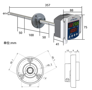 เครื่องวัดการไหลของอากาศในท่อ จอแสดงผล LCD เครื่องส่งสัญญาณความเร็วลม RS485 เครื่องมือวัดปริมาณอากาศสำหรับระบบระบายอากาศ - Product Image 6