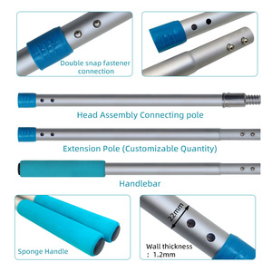 Perche télescopique en aluminium pour ouverture <span class=keywords><strong>de</strong></span> fenêtre et trapèze, avec extension <span class=keywords><strong>de</strong></span> 3 m et verrouillage par bouton à ressort - Product Image 5