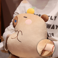 Dessin animé 3 en 1 couverture bureau sieste climatisation sieste oreiller insérer oreiller capybara voiture jouets en peluche personnalisé