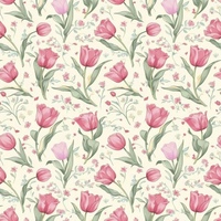 Eleganter Bio-Stil Hot Sale Tulip Flower Design Bequemes Gefühl Baumwoll stoff Schöne Farben für Frauen Kinder Kleid Stoff