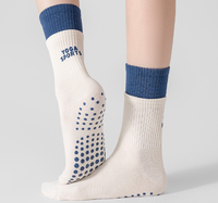 Chaussettes de yoga en coton de haute qualité 2026 avec logo personnalisé, antidérapantes, confortables et respirantes