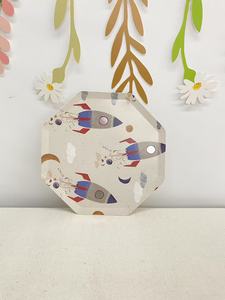 DAMAI Rocket Themed Party <b>Tableware</b> Set Kids Birthdays <b>Disposable</b> Plate Paper Cups Napkins for 8 Guests - Product Image 4