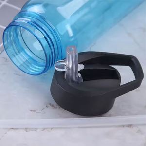 Custom <b>Cheap</b> 700ml Gym clear Drinking Plastic Sports Water Bottle With Straw - Product Image 4