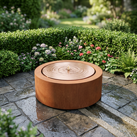 Fontaine d'eau en acier corten pour extérieur, cascade pour la décoration du jardin