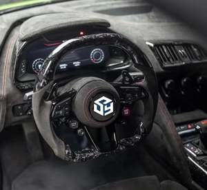 <span class=keywords><strong>Volant</strong></span> en fibre de carbone avec écran LED pour Audi A6 A7 C8 S6 <span class=keywords><strong>RS6</strong></span> S7 RS7 2017 2018 2020 <span class=keywords><strong>2021</strong></span> 2022 2024 avec palettes de changement de vitesse - Product Image 3