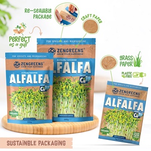 Hữu cơ 200 gam microgreens cỏ linh lăng vườn gieo Gói Nhà Máy Kit cổ điển & hiện đại lợn nái cho trồng sàn hoặc treo Cách sử dụng - Product Image 3