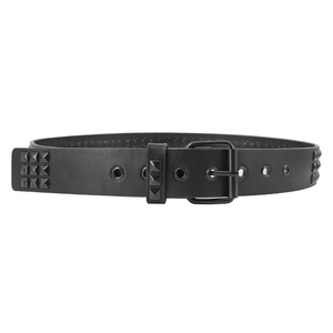 Cinture a piramide nere nere personalizzate con borchie Punk Rock rivetto nero opaco per donna uomo - Product Image 2