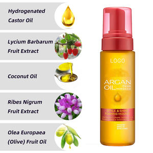 100% 천연 유기농 아르간 오일 스타일 & 샤인 폼 무스 오래 지속되는 홀드 보습 곱슬 스타일링 폼 헤어 무스 - Product Image 6