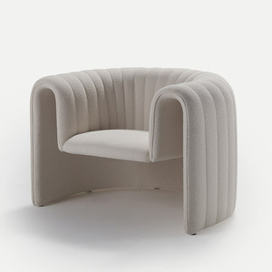 Sillón de Tela para Salón, Diseño Moderno, Aspecto de Cuero Naranja - Product Image 6