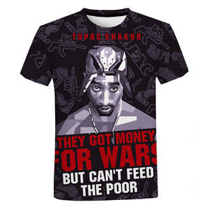 T-shirt Uomo Rapper <span class=keywords><strong>Tupac</strong></span> 2Pac Hiphop con Stampa Digitale 3D Personalizzabile – Spedizione Gratuita - Product Image 4