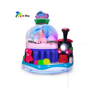 Indoor Kids Park Crystal Train Kiddie Rides Coin-Operated Fiberglass Video Games Amusement Machine 220V Swing Machine on Sale