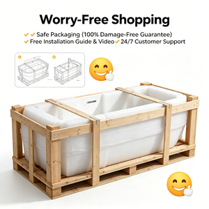 <span class=keywords><strong>Vasca</strong></span> <span class=keywords><strong>da</strong></span> Bagno Moderna Autoportante in Acrilico per Adulti, <span class=keywords><strong>Vasca</strong></span> Idromassaggio Indipendente, <span class=keywords><strong>Vasca</strong></span> <span class=keywords><strong>da</strong></span> Bagno in Solid Surface per Casa e Hotel - Product Image 2