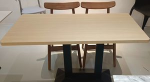 Table de restaurant en bois minimaliste, design moderne oblong, mobilier commercial durable pour hôtel et salle à manger - Product Image 3