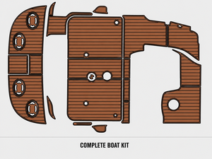 Kit complet de revêtement de pont en mousse EVA imitation teck pour SeaRay 340 Sundancer 1999-2002 – Fournisseur de matériaux en mousse premium - Product Image 1