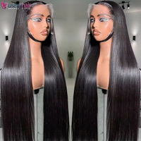 Pelucas de Cabello Humano Brasileño 100% Natural con Frente de Encaje Completo, Densidad 250, Peluca de Cabello Humano HD 13x6 13x4 Pre-Plucked con Encaje Transparente