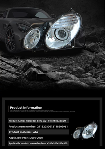עבור mcedes-benz <span class=keywords><strong>w211</strong></span> 2005-2008 חדש 12v חזית אור e180 e200 e300 6000k טמפרטורה צבע h10 צורה 6000 lm 35w w - Product Image 5