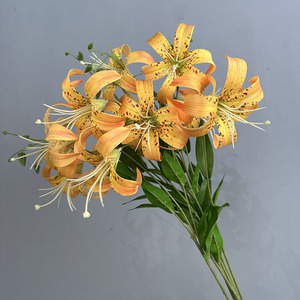 Lys suspendus à 2 têtes, plantes artificielles pour la décoration intérieure, ornements pour salon, accessoires photo, fleurs artificielles pour mariage - Product Image 2