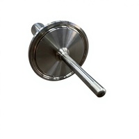 PROG PROG-SR102-1 Sonda de Temperatura de Resistencia de Platino PT100 RTD de Alta Precisión e Higiénica, 4~20mA, Conexión M12 con Rosca G1/2 para Uso Alimentario