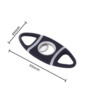2021 tijeras cortador de puros puro venta al por mayor de accesorios de Metal de doble hoja de plástico cortador de puros guillotina - Product Image 6