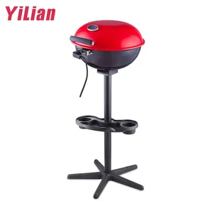 China Supplier Commercial 16" Red High Foot Charcoal Ceramic Electro Grill Pizza Tandoor Oven BBQ Grill