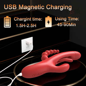 Giocattoli sessuali per adulti per donne coppia stimolatore clitorideo con perline anali vibratore, giocattoli sessuali per donne, vibratori di coniglio Dildo giocattolo per adulti - Product Image 4