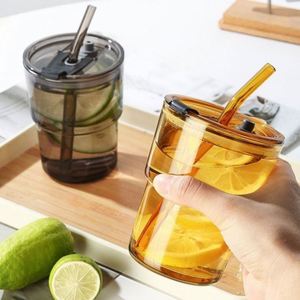 แก้วน้ำลายไม้ไผ่แบบพกพา ทนความร้อน แก้วกาแฟสองชั้น พร้อมปลอกและหลอด - Product Image 2