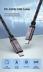 Metal Case 240W 48V 5a Usb C 2.0 Naar Usb Type C Kabel Fast Charger Kabel