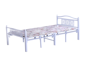 Cadre de <span class=keywords><strong>lit</strong></span> simple en métal, tôle de fer forgé, lits simples en acier pour chantier, dortoir du personnel - Product Image 2