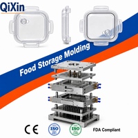 Moule de moulage pour couvercles de contenants alimentaires hermétiques personnalisés avec clips de fermeture à pression et rainure de scellage en PP/PC, pour la fabrication de couvercles de contenants de conservation, usine OEM ODM