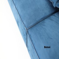 Produit phare : Ensemble de canapés modulaires en tissu doux, design en I, couleur unie, avec revêtement en velours, pour salon et villa