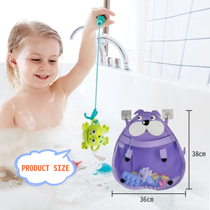Organizer per giocattoli borsa a rete per vasca da bagno per bambini ad asciugatura rapida bagno doccia a rete borsa con ventose - Product Image 5