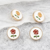 Boutons décoratifs en alliage de zinc de style chinois rétro, à la mode, en forme de rose, écologiques, pour vêtements et manteaux