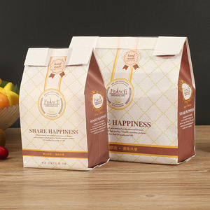 Biểu Tượng Tùy Chỉnh Thân Thiện Với Môi Nâu Kraft Giấy Gusset Bánh Bao Bì Bánh Mì Túi Với Cửa Sổ Cho Bánh Pizza Và Sữa - Product Image 6