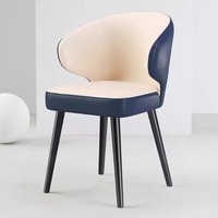 Fauteuil d'appoint tendance moderne et minimaliste de luxe léger pour salon, en tissu Sherpa rembourré, avec cadre métallique et dossier relaxant, idéal pour café