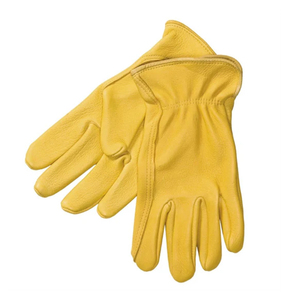 Guanti da Lavoro in Pelle di Vacchetta, Doppio Palmo in Pelle, per Costruzioni, Giardinaggio, Guida, Lavori in Giardino, Resistenti, Impermeabili e Traspiranti - Product Image 2