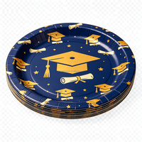 Assiettes en carton jetables en gros pour les fêtes de remise des diplômes, idéales pour les événements scolaires et universitaires