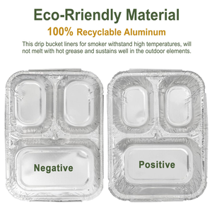 Conteneur en aluminium jetable à 3-4 compartiments |   Capacité maximale de 450 ml |   Boîte à lunch à emporter avec couvercle en papier - Product Image 4