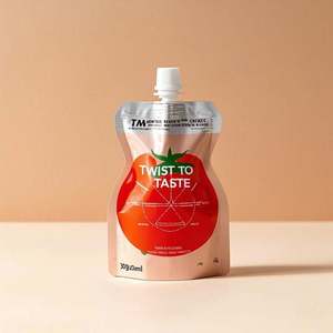 Bolsa Doypack geométrica moderna personalizada de 300ml, embalaje de boquilla de cono térmico para vodka orgánico, whisky y cerveza, tienda a prueba de fugas - Product Image 3