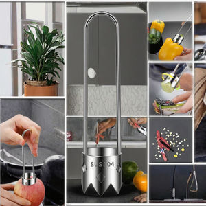 Utensile da Cucina Manuale Multifunzione in Acciaio Inox per Rimuovere Noccioli di Frutta e Verdura, Estrattore di Semi per Peperoni e Mele - Product Image 3
