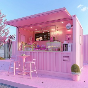 Tiêu chuẩn tân trang 10ft thức ăn nhanh Mini Pop-up quán cà phê Cửa Hàng Điện thoại di động container cà phê bar nhà - Product Image 4