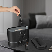 Humidificateur à effet de flamme 2L, humidificateur d'air à effet de feu simulé, grande capacité 2L, diffuseur d'huiles essentielles ultrasonique pour la maison et le bureau