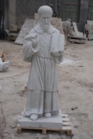Sculpture en marbre de décoration religieuse catholique de taille personnalisée Statue de Jésus en pierre blanche personnalisée Christianisme Figure pour l'extérieur